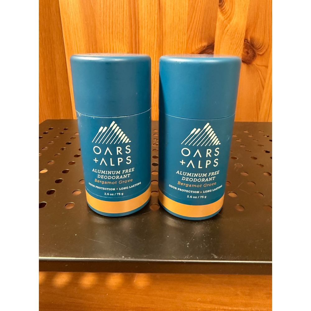 Oars + Alps Aluminum Free Deodorant Bergamot Grove‎ 2.6 oz Lot of 2 New